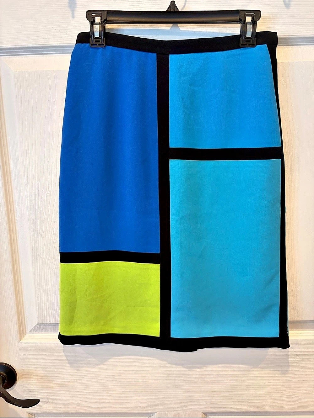 Vintage 80’s 90’s Studio G Color Block Pencil Skirt Size 6 Like New